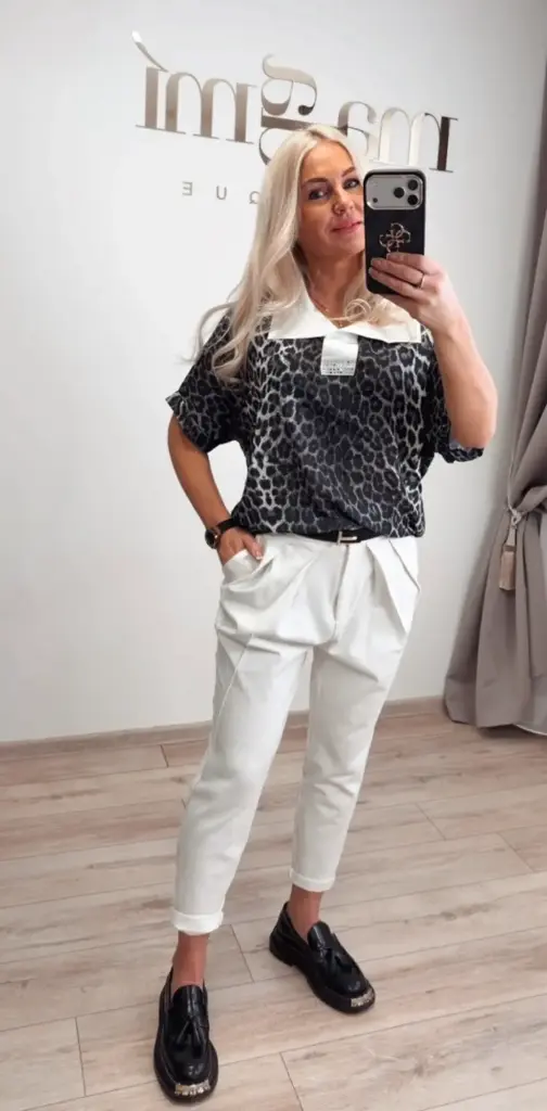 Šilkinė tigrinė palaidinė